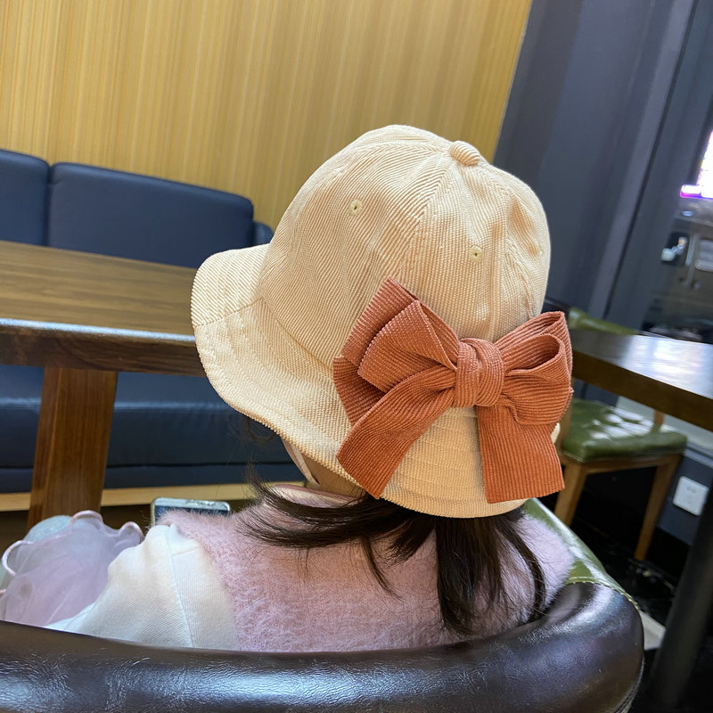 儿童渔夫帽春秋韩版可爱蝴蝶结