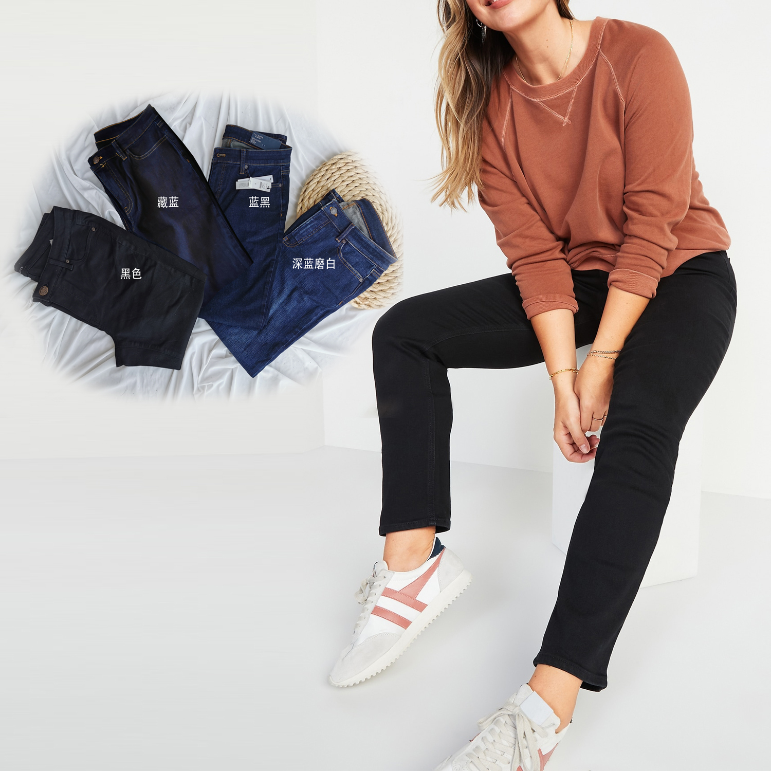 修身直筒高腰TAL家超大码200斤