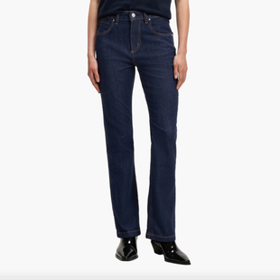 大牌捡漏韩单小李子蓝黑微弹力直筒中低腰大长腿牛仔裤分长短