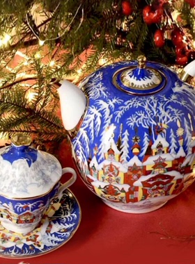 俄皇LOMONOSOV冬天故事高定系列Winters Tale咖啡杯碟下午茶茶具