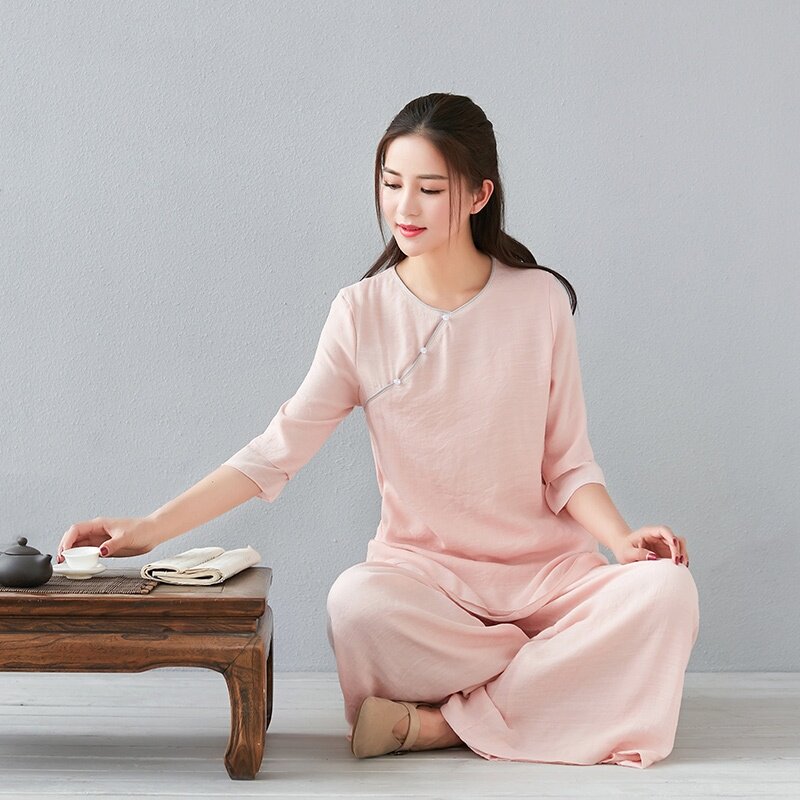 suit Tea specialist literature Buddhist mood Buddhist clothes Chinese style Two piece set Cotton and hemp yoga meditationin the Women's clothing/Boutique , Costume/National costume/Stage costumes , Costume/Chinese clothing , Jacket  category - from Buy2taobao.com to provide professional Taobao agent buy service