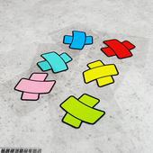 打叉大差 A款 蓝黑 反光贴 贴纸 贴客部落車貼 修补贴 邦迪胶布