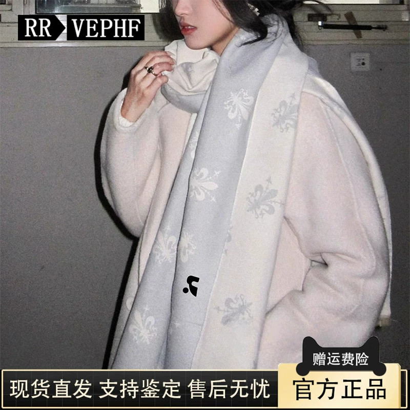 灰色围巾精致羊绒围脖披肩加厚