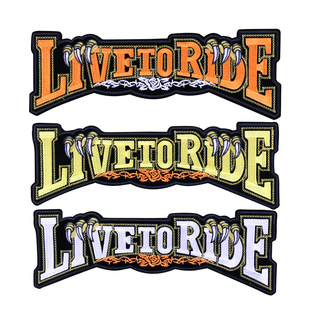 长条刺绣布贴大号皮衣夹克装 饰贴大号补丁贴英文字母百搭绣花贴标