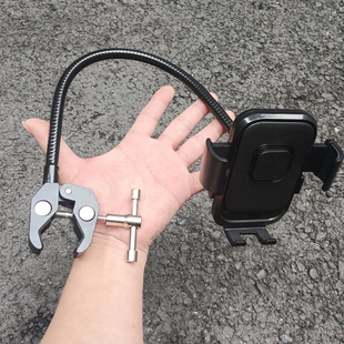 直播金属软管360旋转固定床头金属懒人手机支架病床钳夹专用支架