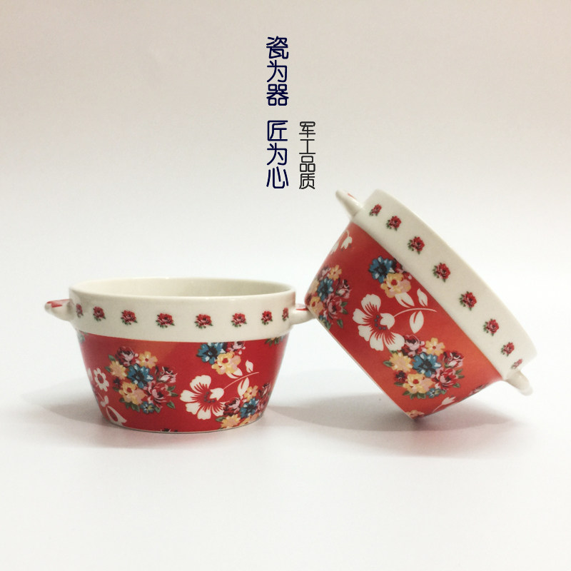 绘彩双皮奶碗汤盅双耳汤碗陶瓷烤碗布丁宝宝蒸蛋碗烘焙模具甜品碗在类目 餐饮具, 餐具, 碗中 - 来自Buy2taobao.com提供专业的淘宝代购服务