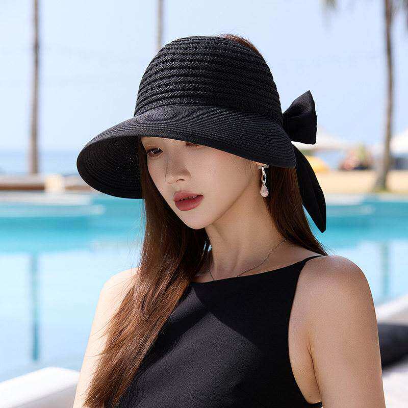 夏季遮阳防紫外线渔夫帽子女款2026新款户外出游大帽檐遮脸防晒帽