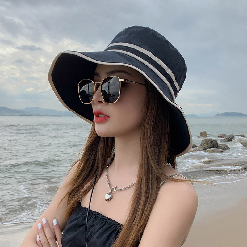 黑色新款大檐圆顶女春夏季韩版