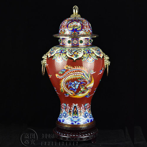 北京景泰蓝花瓶将军罐掐丝珐琅