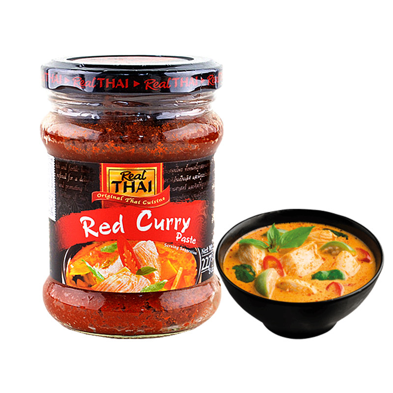 red thai red curry paste 227g 泰国进口 丽尔泰红咖喱 泰式中辣
