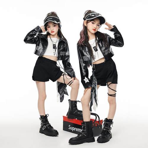 秋季走秀摇滚机车爵士舞服装kpop