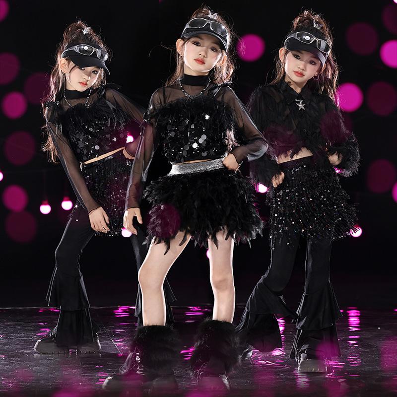 儿童街舞元旦演出服套装男女童