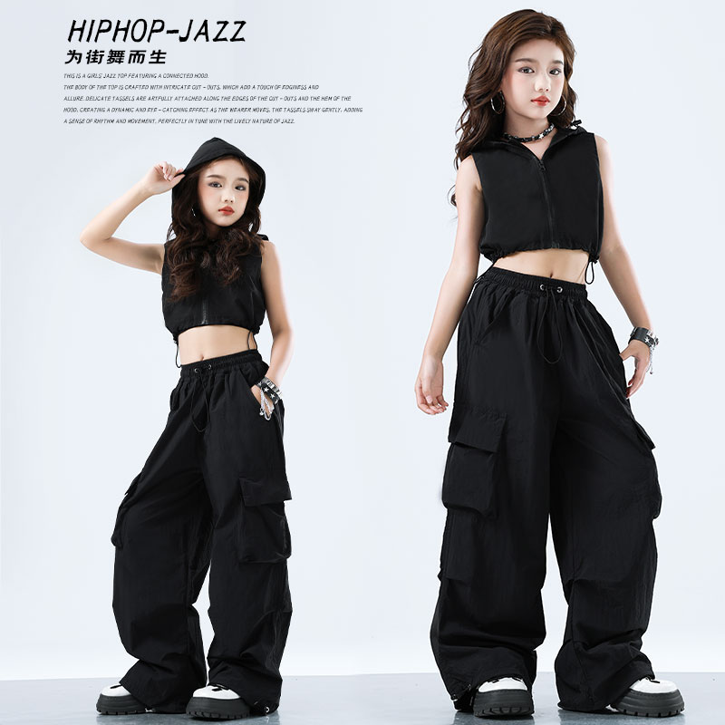 女童爵士舞模特走秀练功服套装