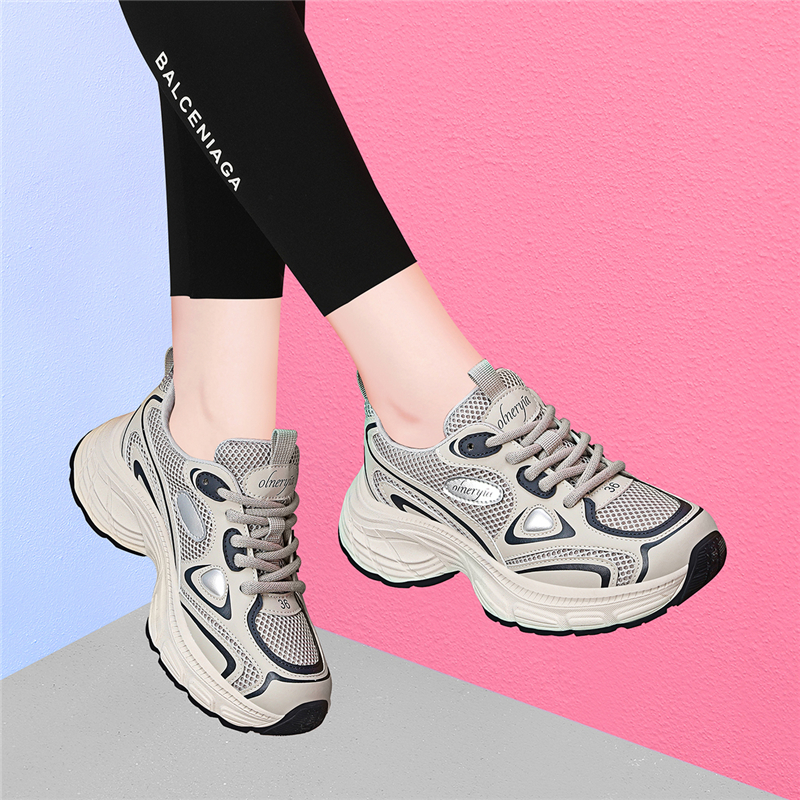 厚底网面透气老爹鞋女202