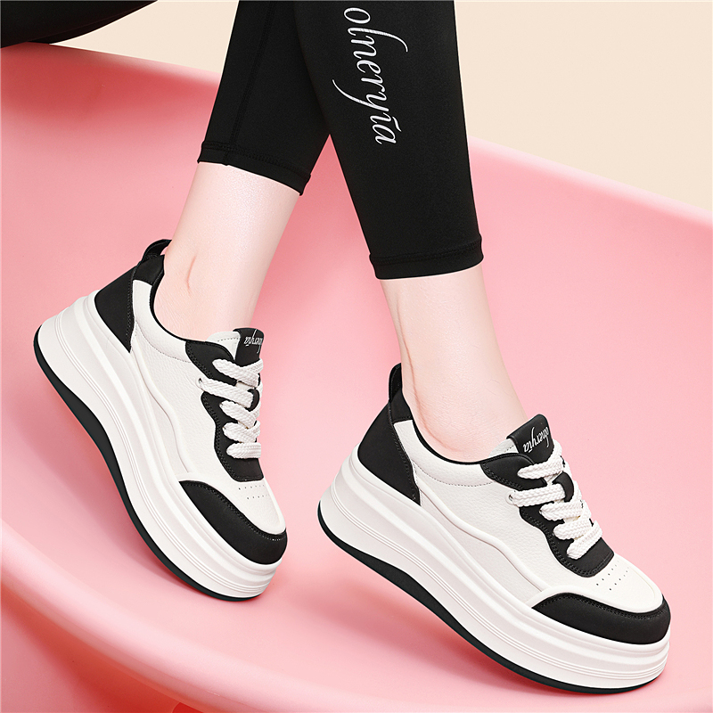 小白鞋女2025秋季新款厚