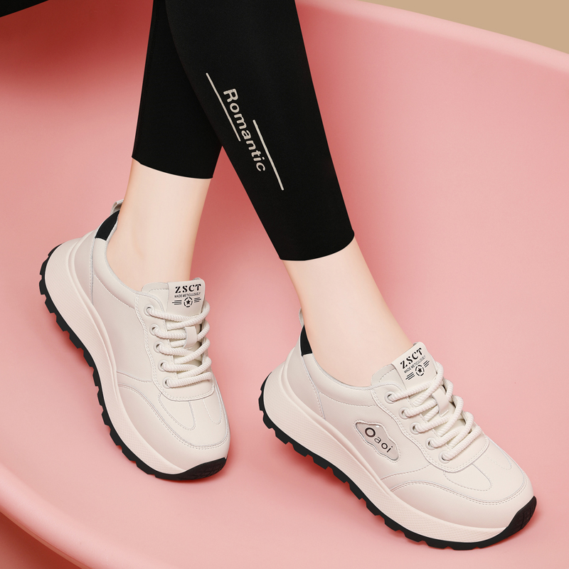 真皮时尚休闲鞋女2025秋