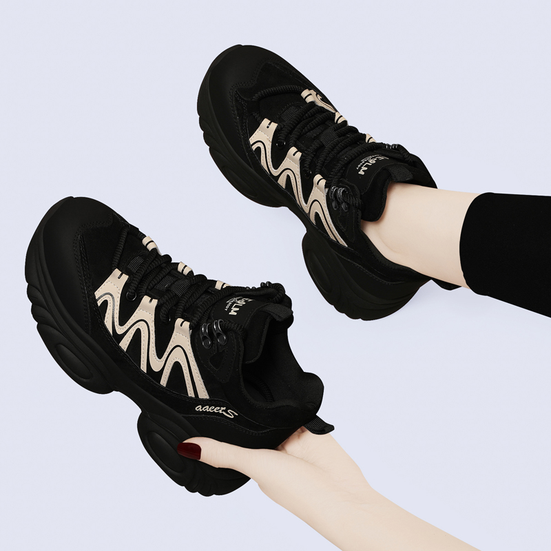 黑色老爹鞋女款2025年新