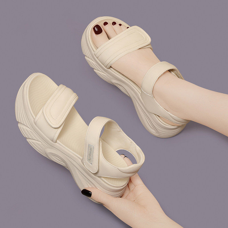 踩屎感孕妇凉鞋女2026新款夏季外穿厚底运动罗马软底不累脚沙滩鞋