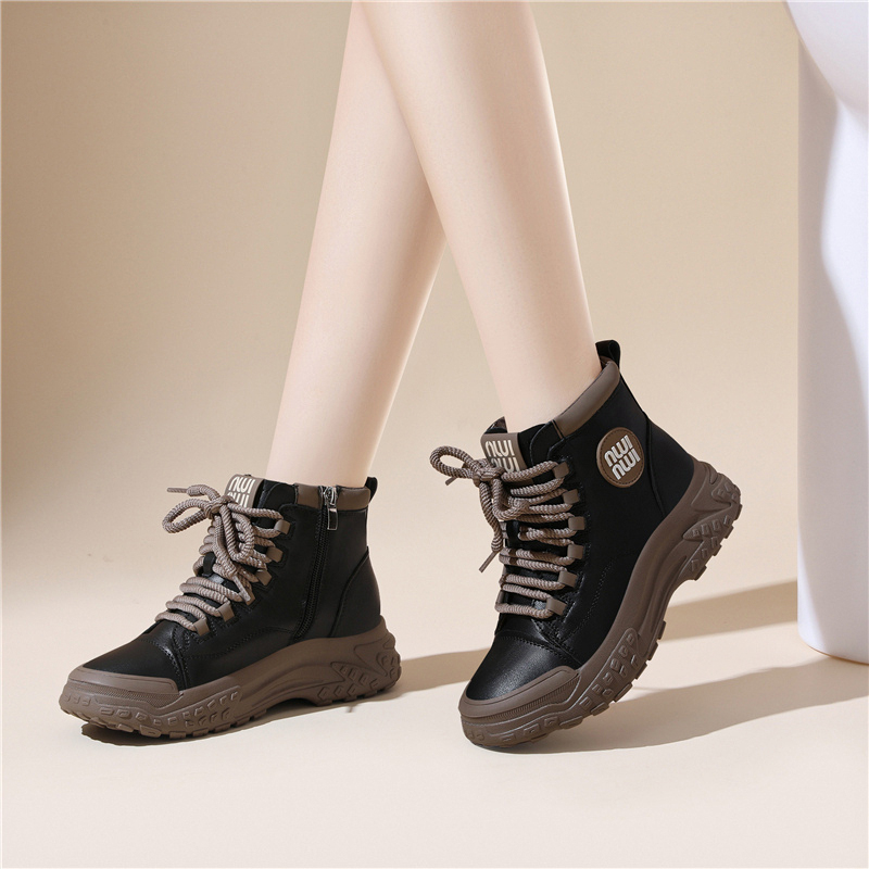 真皮马丁靴女2025新款春