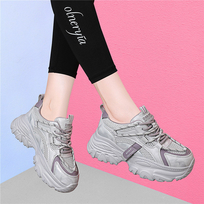 品牌鞋子女2026新款爆款春春季厚底软底不累脚运动休闲老爹鞋百搭