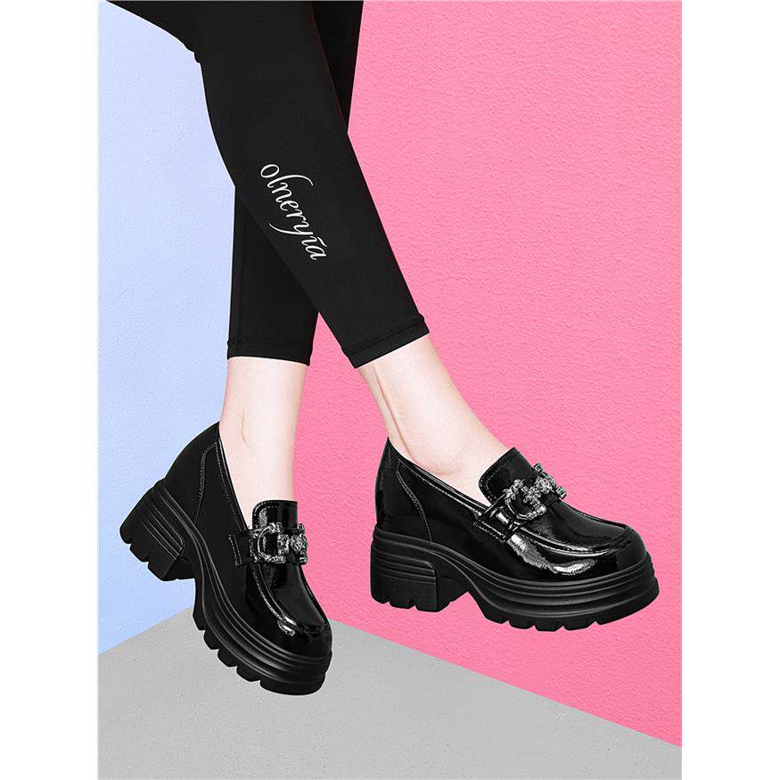 乐福鞋女鞋厚底2026年新款女士秋季女款单鞋爆款鞋子配裙子小皮鞋