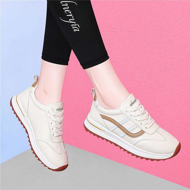 真皮运动小白鞋女2025年