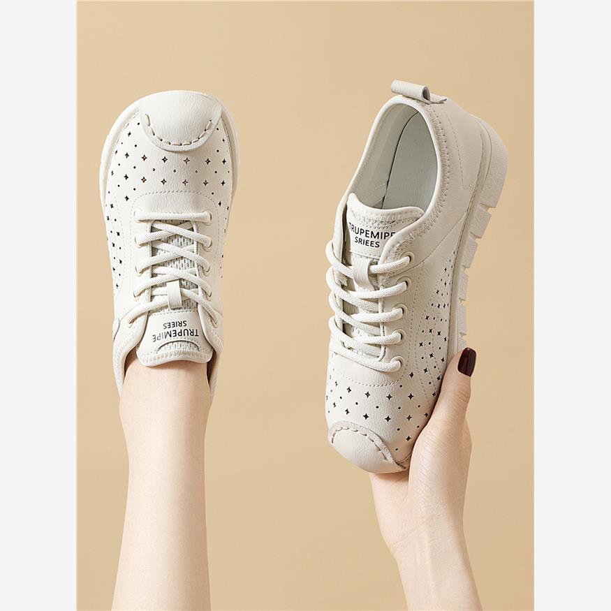 真皮透气软底休闲鞋女款2