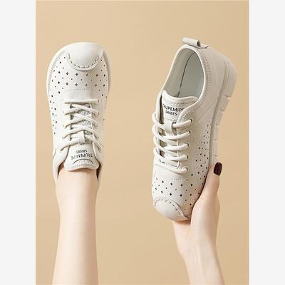 真皮透气软底休闲鞋女款2