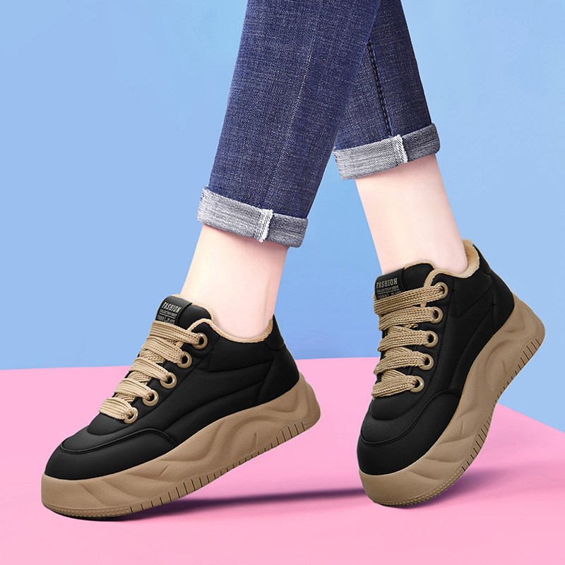 妈妈棉鞋女款冬季2025新款外穿厚底保暖运动休闲鞋防水防滑面包鞋