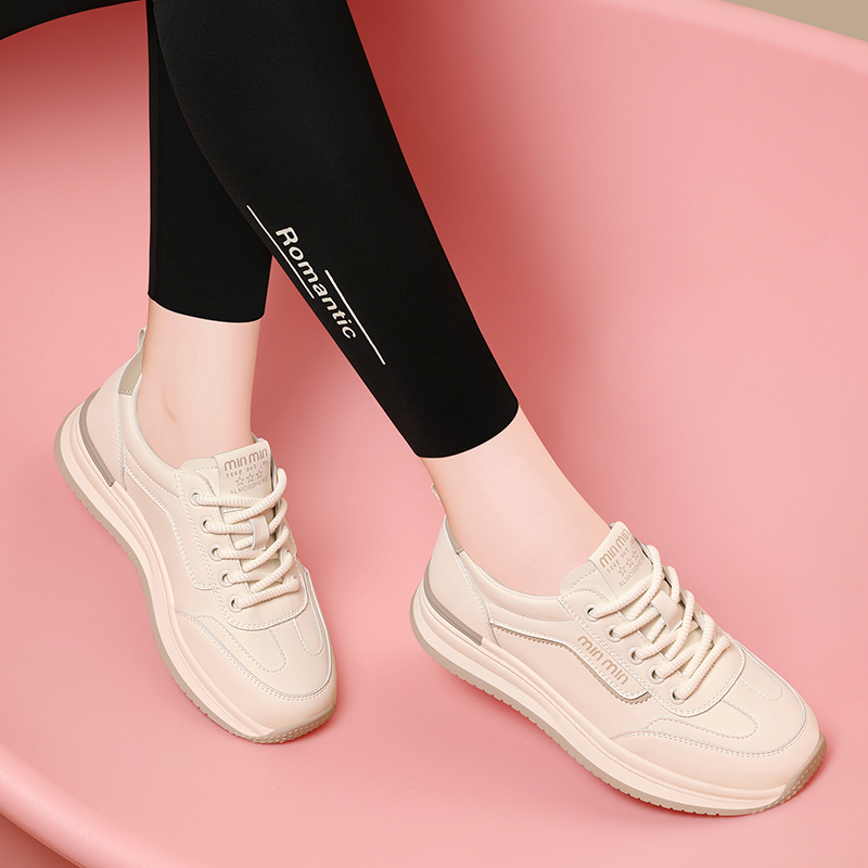 真皮运动鞋女秋季2025新