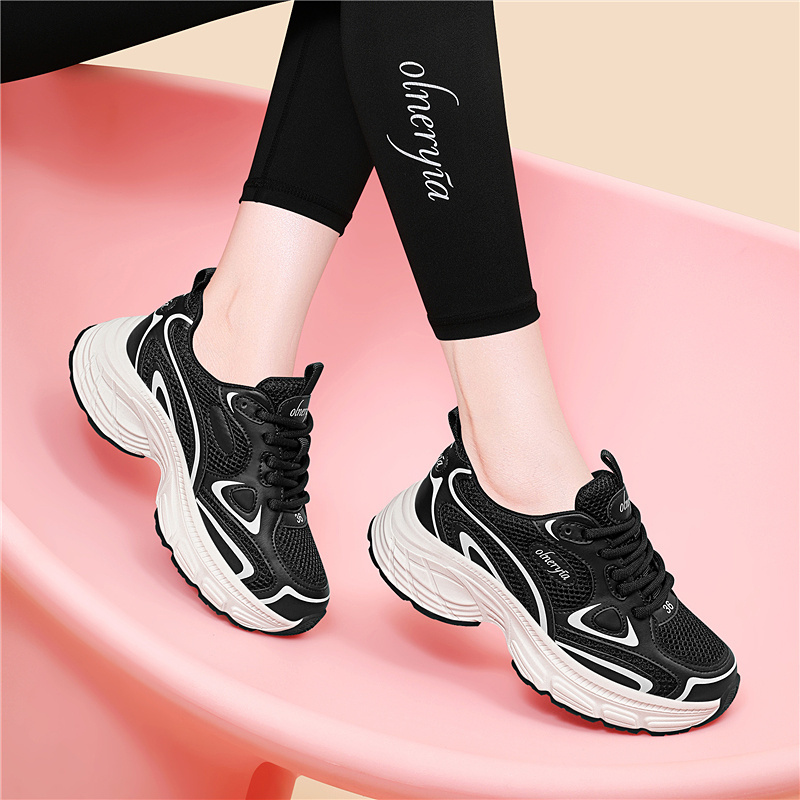 百搭厚底老爹鞋女2025秋