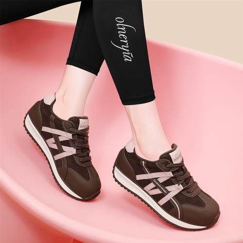 加绒厚底老爹鞋女2025秋