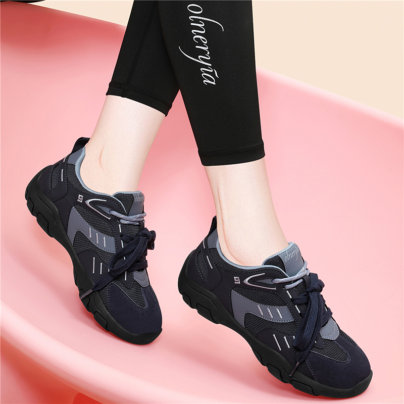 真皮德训鞋女秋季新款内