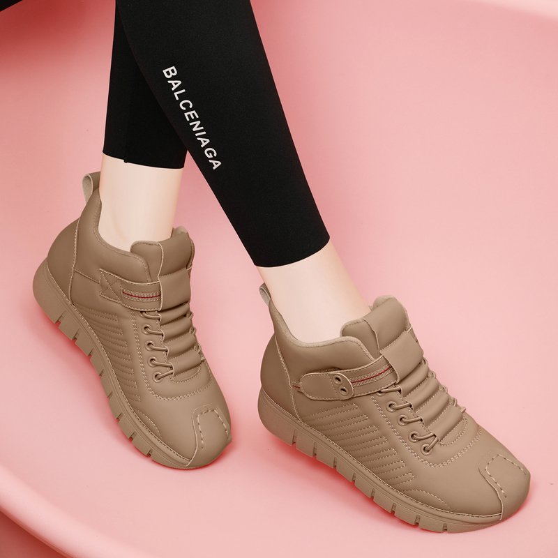 真皮高帮鞋女2025新款秋