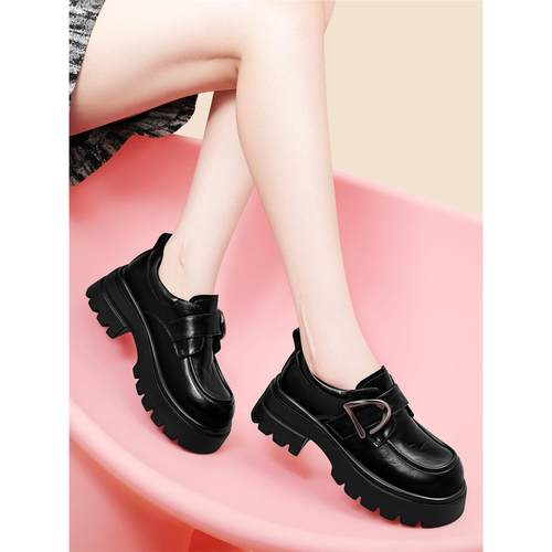 黑色皮鞋2025年冬季新款