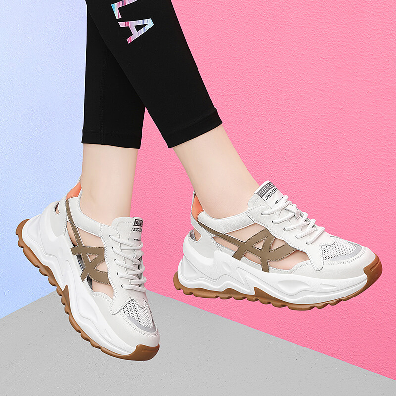 真皮老爹鞋2025新款女网