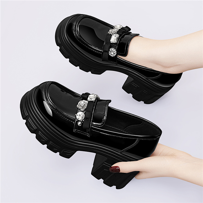 厚底乐福鞋女2025新款秋