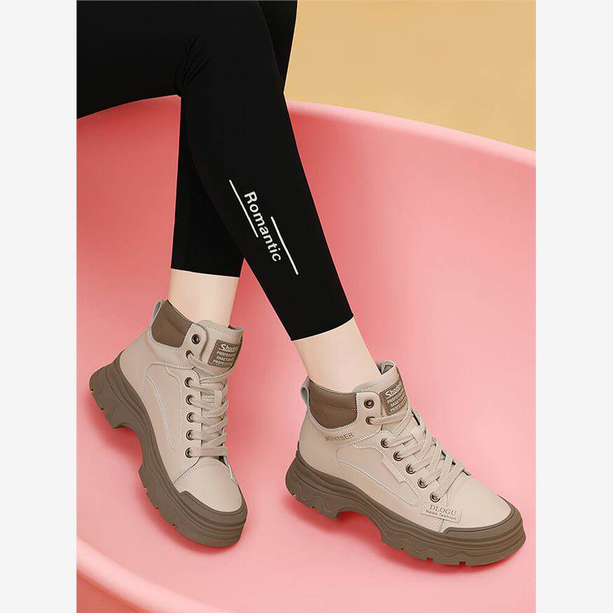 真皮马丁靴英伦风短靴春