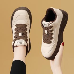 老爹真皮厚底运动鞋女款韩版小白板鞋 头层牛皮休闲鞋金丝兔品牌