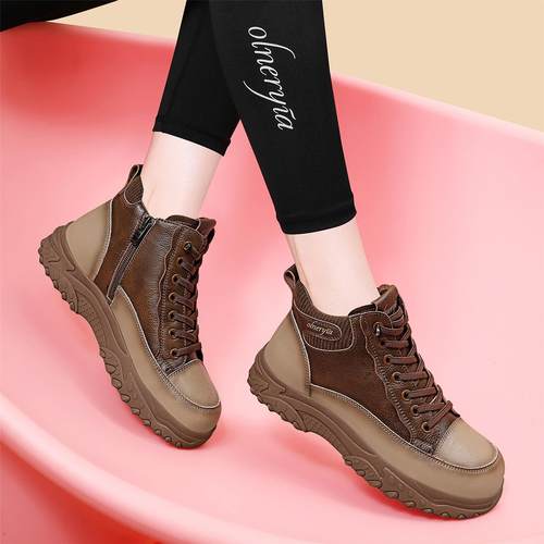 真皮马丁靴女2025新款冬