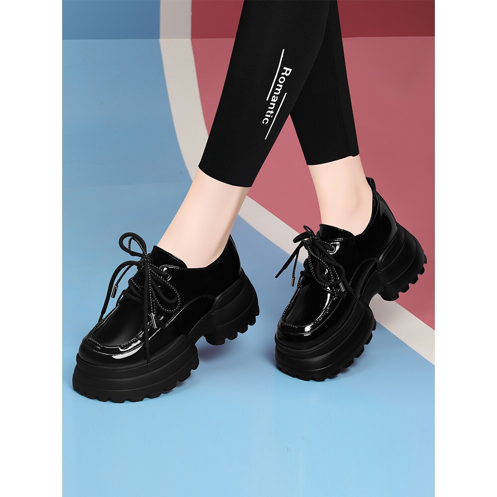 厚底休闲乐福鞋女2025春