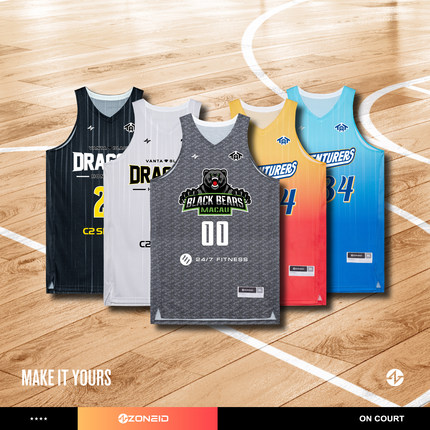 ZONEID2025新款定制篮球服套装训练比赛加大速干透气运动美式球衣