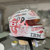 适用于F1法拉利勒克莱尔蛇形特别涂装 房车卡丁车头盔贴纸