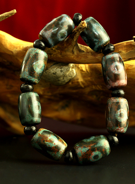 三眼天珠古玩手串包邮