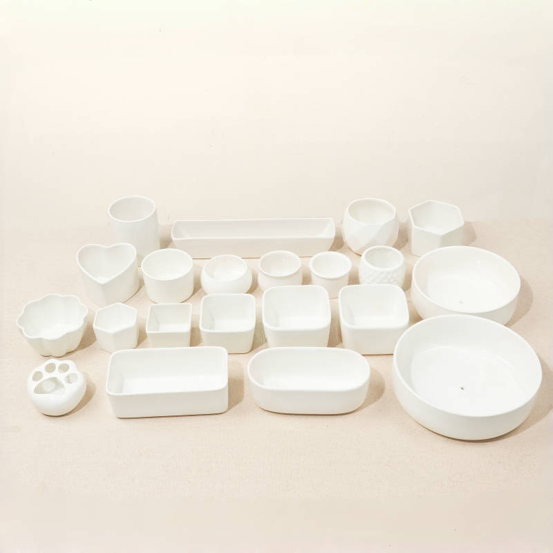 包邮白色陶瓷多肉小花盆