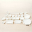 多肉植物大长方长条圆白色陶瓷组合托盘小花盆 春节正常发货 包邮