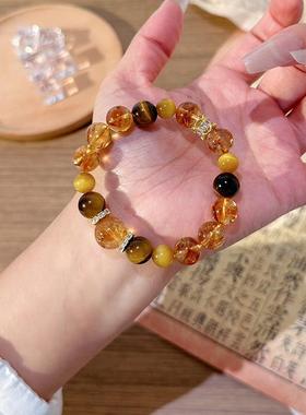 原创暴富纯天然黄塔晶手