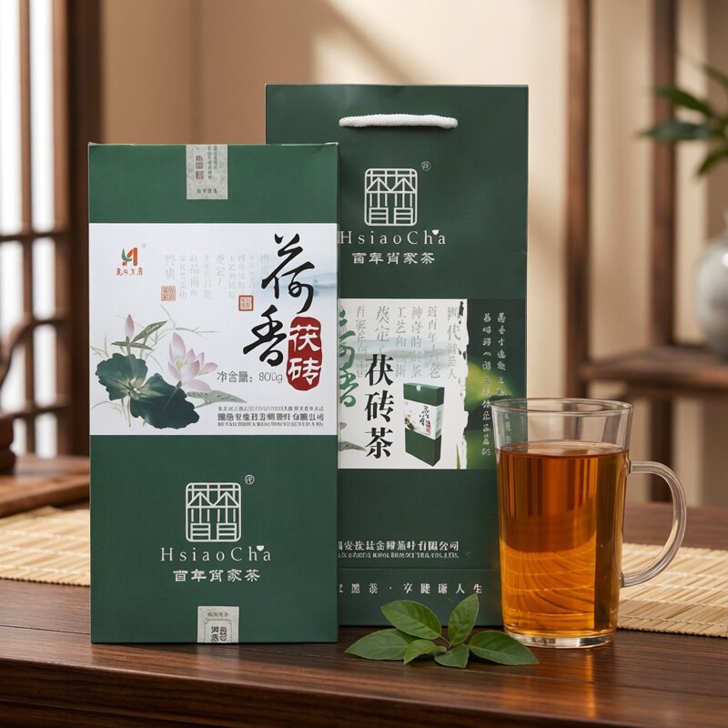荷香茶百年黑茶茯砖安化900g安化黑茶