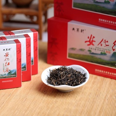 安化天茶村红茶80g*2条/套金奖明前一级浓香型工夫茶天茶村黑茶