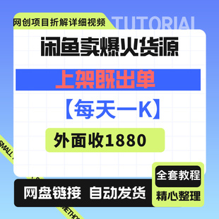 闲鱼卖爆火货源，每天1000，上架即出货